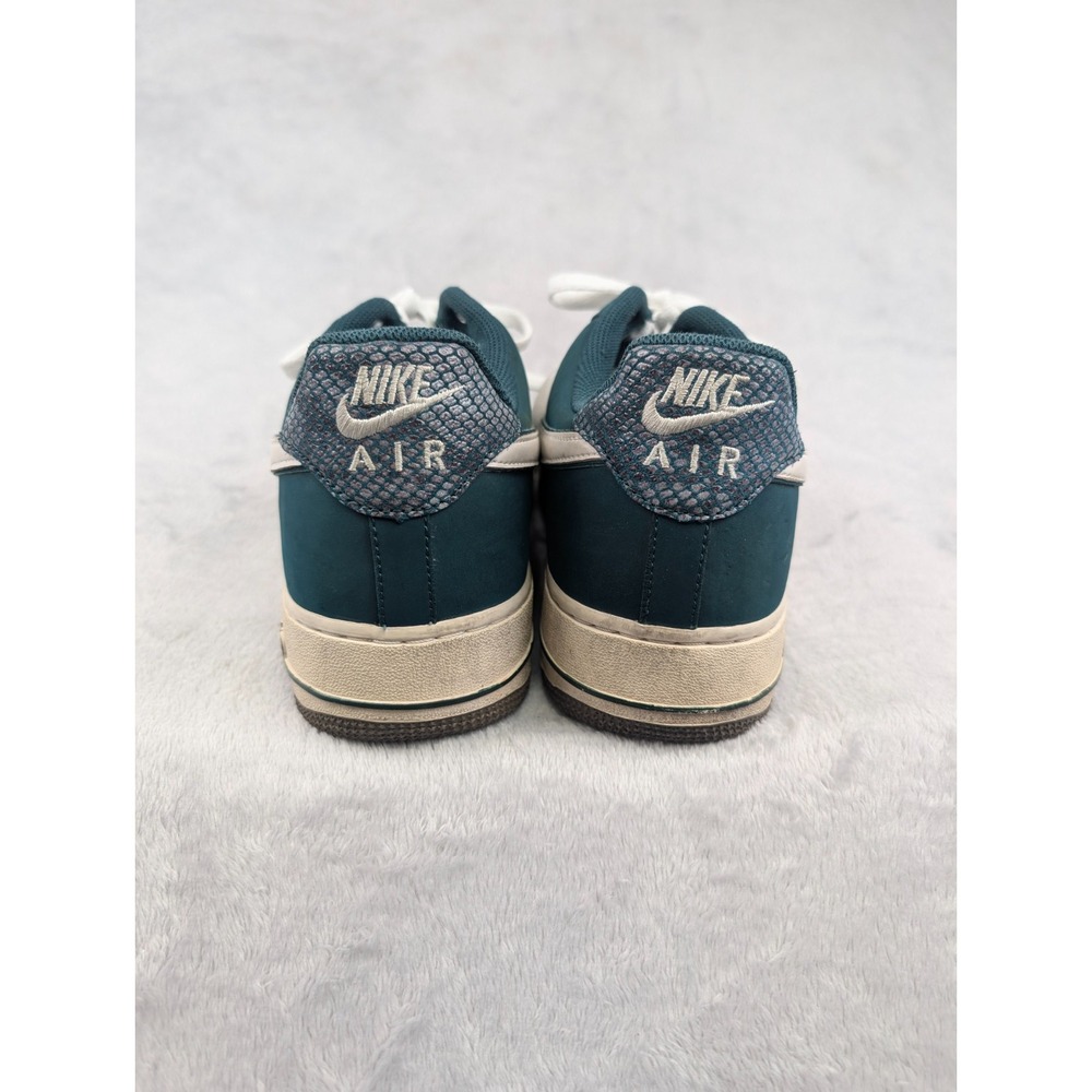 Nike Air Force 1 488298-306 Mens 12 Green Snake Skin Shoes Dark Atomic Teal - Picture 6 of 16